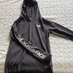 The North Face Charcoal Hoodie with White Logo